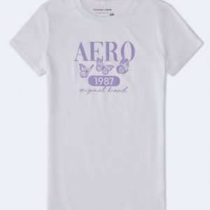 Aero 1987 Butterfly Graphic Tee - Bleach