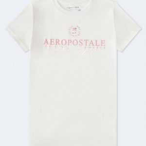 Aeropostale Floral Foil Graphic Tee - Cream