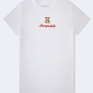 Aeropostale Teddy Bear Graphic Tee - Bleach