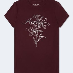 Aero Floral Foil Graphic Tee - Bloomsberry