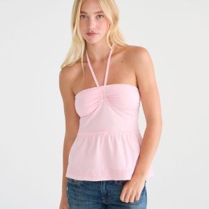 Seriously Soft Babydoll Halter Top - Mermaid Pink