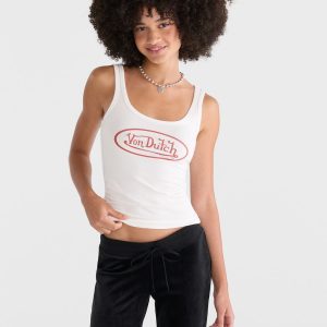 Von Dutch Logo Tank Top - Cream