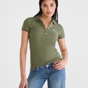 A87 Piqué Polo - Winter Moss