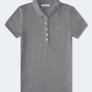 A87 Piqué Polo - Med Hthr Grey