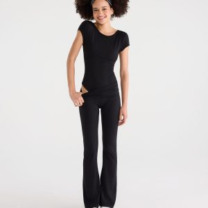 Short Sleeve Buttery Soft Crew Bodysuit - Black Fox
