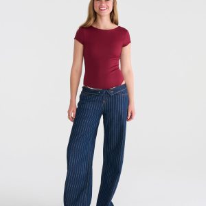 Short Sleeve Buttery Soft Crew Bodysuit - Classic Auburn