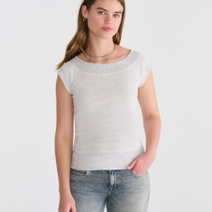 Seriously Soft Wide-Neck Raglan Tee - Light Heather Grey