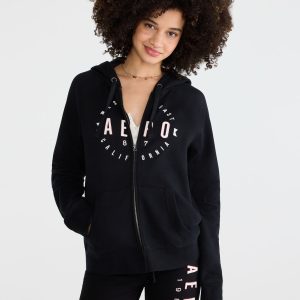 Aero West Coast Full-Zip Hoodie - Black Fox