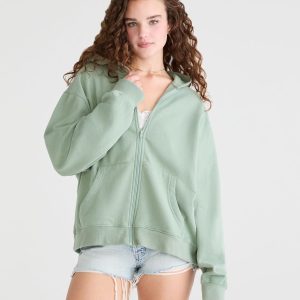Cloud Soft Oversized Full-Zip Hoodie - Green Bay
