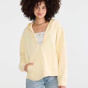Cloud Soft Oversized Full-Zip Hoodie - Solaria