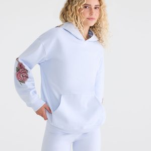 Déjà For Aero Gold Coast Bird Oversized Pullover Hoodie - Blue