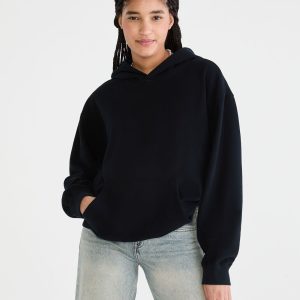 Cloud Soft Oversized Pullover Hoodie - Black Fox