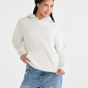 Cloud Soft Oversized Pullover Hoodie - Lightest Heather Grey