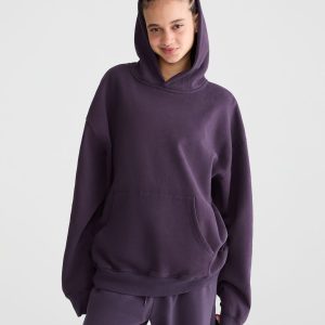 Cloud Soft Oversized Pullover Hoodie - Blueberry
