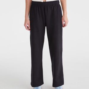 High-Waisted Straight Leg Sweatpants - Black Fox