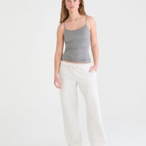 Cloud Soft Mid-Rise Straight Leg Sweatpants - Lightest Heather Grey
