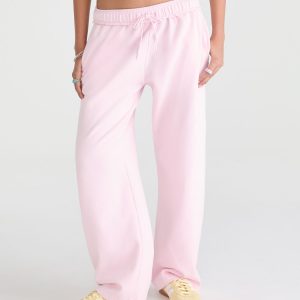Cloud Soft Mid-Rise Straight Leg Sweatpants - Mermaid Pink