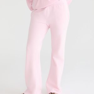 Cloud Soft High-Waisted Bootcut Sweatpants - Mermaid Pink