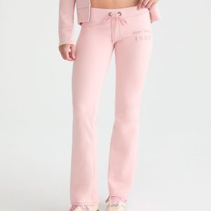 Aero Rhinestone Fit & Flare Sweatpants - Pink Magnolia