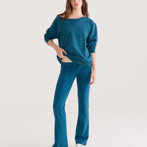 Cloud Soft Fit & Flare Sweatpants - Aruba Teal