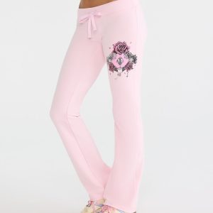 Cloud Soft Rose Locket Fit & Flare Sweatpants - Mermaid Pink