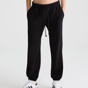 Cloud Soft Slouchy High-Rise Jogger Sweatpants - Black Fox