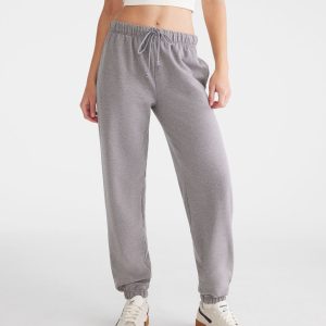 Cloud Soft Slouchy High-Rise Jogger Sweatpants - Med Hthr Grey