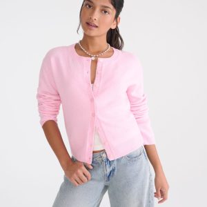 Cozy Crew Cardigan - Mermaid Pink
