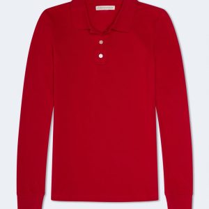 Long Sleeve Uniform Piqué Polo - Classic Red
