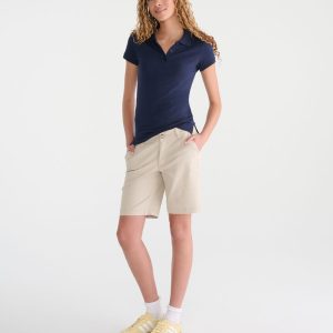 Low-Rise Uniform Bermuda Shorts - Sandstone