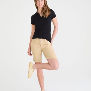 Mid-Rise Uniform Bermuda Shorts - Summer Tan