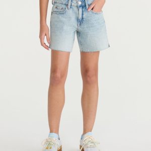 Low-Rise Baggy Denim Shorts 6" - Light Wash