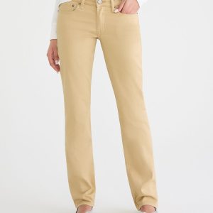 Seriously Stretchy Mid-Rise Straight Uniform Pants - Summer Tan