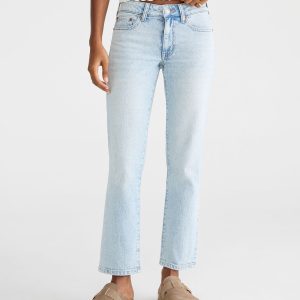 Mid-Rise Straight Ankle Jean - Light Wash
