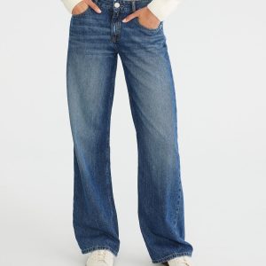 Low-Rise Baggy Wide Leg Jean - Dark Wash