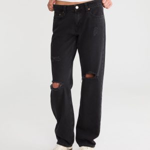Low-Rise Baggy Jean - Black