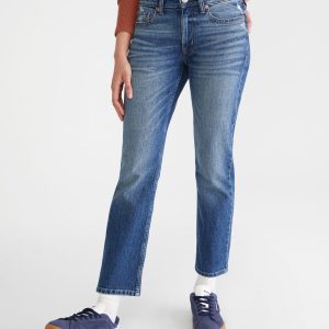 Mid-Rise Straight Ankle Jean - Dark Wash