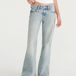 Low-Rise Baggy Flare Jean - Medium Wash