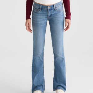 Super Low-Rise Bootcut Star Pocket Jean - Medium Wash