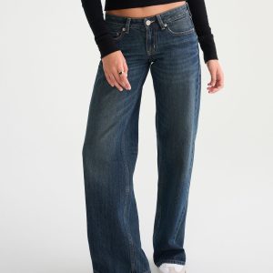 Super Low-Rise Baggy Wide Leg Jean - Dark Wash