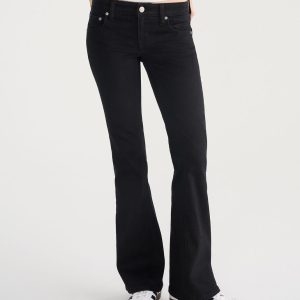 Low-Rise Flare Jean - Black Wash